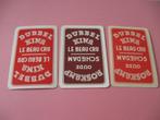 3 oude losse speelkaarten Dubbel Kina , Le Beau cru (130), Verzamelen, Speelkaarten, Jokers en Kwartetten, Ophalen of Verzenden
