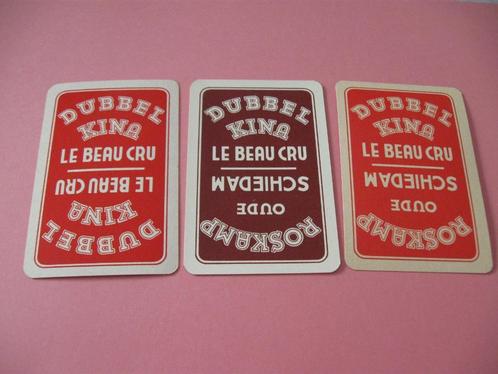 3 oude losse speelkaarten Dubbel Kina , Le Beau cru (130), Verzamelen, Speelkaarten, Jokers en Kwartetten, Zo goed als nieuw, Speelkaart(en)