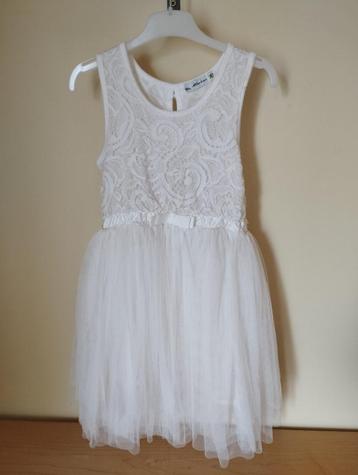 witte jurk / kleedje met tule 10 jaar