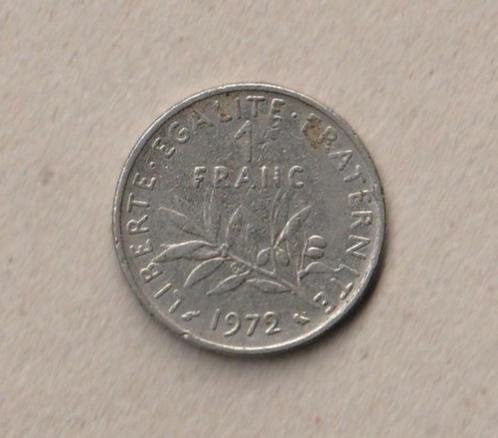 Frankrijk : 1 gebruikte munt : 1 franc : 1972, Postzegels en Munten, Munten | Europa | Niet-Euromunten, Losse munt, Frankrijk