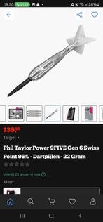 Phil taylor power 9five gen 6 swiss point, Sport en Fitness, Ophalen, Zo goed als nieuw