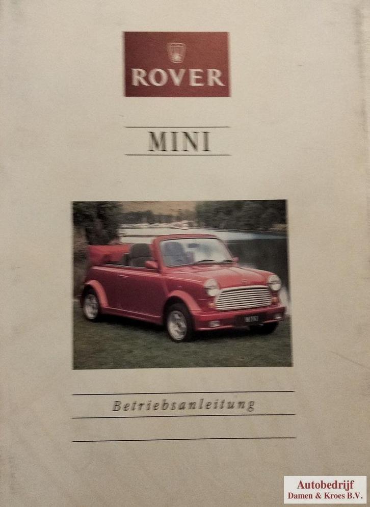 Handboek Rover Mini RCL0015GER (Duitstalig), Auto diversen, Handleidingen en Instructieboekjes, Ophalen of Verzenden