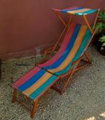 Antieke ligstoel - strandstoel - tuinstoel, Ophalen, Gebruikt