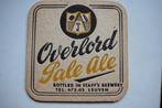 oud bierviltje Overlord Pale Ale Bottled in Staff's brewery, Verzamelen, Nieuw, Viltje(s), Overige merken, Ophalen of Verzenden
