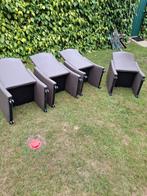Eetkamerstoelen op wieltjes., Ophalen, Gebruikt, Bruin, Vier