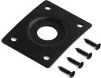 Zwarte Jack Plate met schroeven voor Les Paul / Telecaster, Ophalen of Verzenden, Nieuw, Elektrische gitaar