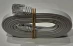 Câble réseau ethernet rj45 / internet cat6 plat blanc - occ., Informatique & Logiciels, Enlèvement ou Envoi, Utilisé