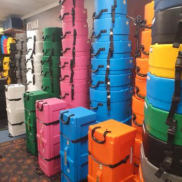 Zeer grote keuze in hardcase koffers voor drumstellen! beschikbaar voor biedingen