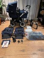 ZGAN Bugaboo Donkey 3 Twin Classic Blue Kinderwagen, Kinderen en Baby's, Kinderwagens en Combinaties, Verstelbare duwstang, Bugaboo