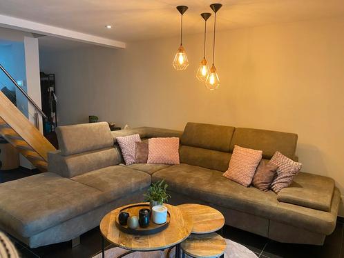 Hoeksalon, Huis en Inrichting, Zetels | Complete zithoeken, Zo goed als nieuw, Stof, Ophalen