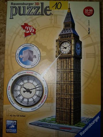 3D puzzel Big Ben met werkende klok NIEUW beschikbaar voor biedingen