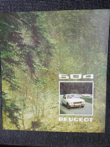 Peugeot 504 sedan, folder 7/1973 in het Engels beschikbaar voor biedingen