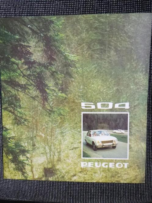 Peugeot 504 sedan, folder 7/1973 in het Engels, Boeken, Auto's | Folders en Tijdschriften, Gelezen, Peugeot, Verzenden