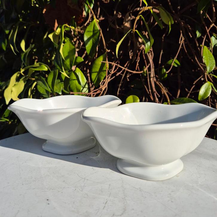 Pillevuyt, 2 sauskommetjes, frans porselein., Antiek en Kunst, Antiek | Porselein, Ophalen of Verzenden