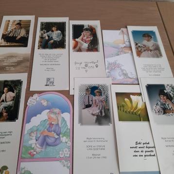 18 Communieprentjes  1990- 1999 ( lot 7) beschikbaar voor biedingen