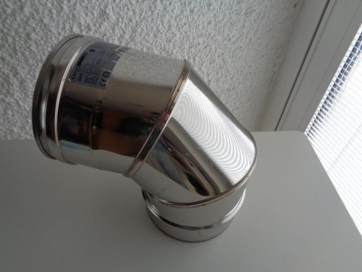 Buses Conduits de cheminée. "DINAK" Coude 87,5, Bricolage & Construction, Sanitaire, Comme neuf, Autres types, Enlèvement ou Envoi