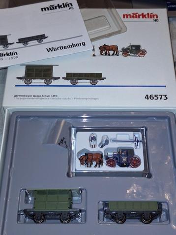 Märklin HO 46573 set van twee wagens 'Württemberg 1859' beschikbaar voor biedingen