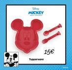 Tupperware Mickey mouse bord + bestek, Nieuw, Ophalen of Verzenden