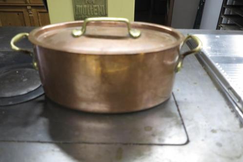 ovale koperen kookpot, Huis en Inrichting, Keuken | Potten en Pannen, Gebruikt, Ophalen