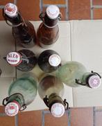 7 oude flessen met porseleinen dop (bier), Ophalen