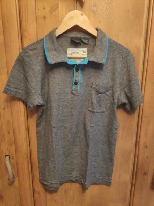 Polo shirt met dunne strepen G-Star Raw Large, Kleding | Heren, T-shirts, Zo goed als nieuw, Maat 48/50 (M), Grijs, Ophalen of Verzenden