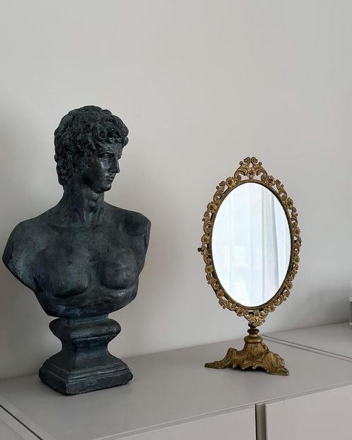 Vintage mirror, Antiek en Kunst, Antiek | Spiegels, Ovaal, Ophalen of Verzenden