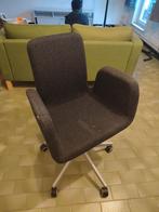 Chaise de bureau sur roues,grise,en tissu, Enlèvement, Chaise de bureau