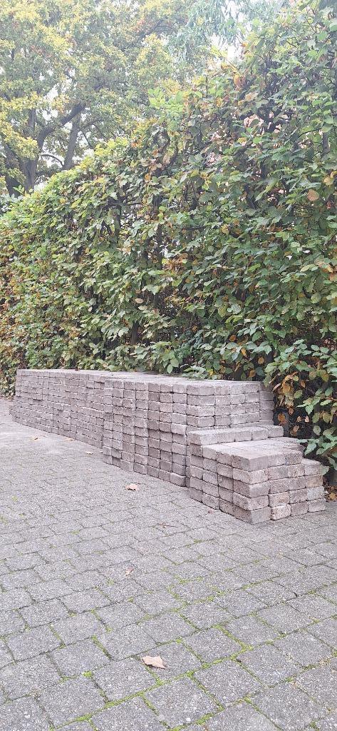 > 10 m2 betonklinkers 10x10x6, Tuin en Terras, Tegels en Klinkers, Gebruikt, Klinkers, Beton, 10 m² of meer, Ophalen