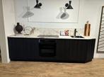 Showroomkeuken inclusief montage., Ophalen, Zo goed als nieuw, Zwart, Enkelwandige keuken