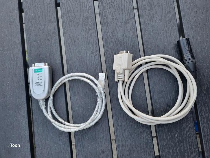Xlr to rs-422 & rs-422 to usb moxa u port 1130, Audio, Tv en Foto, Audiokabels en Televisiekabels, Zo goed als nieuw, Overige kabels