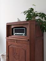Art deco muziekkast met houtsnijwerk en inlegwerk, Huis en Inrichting, Ophalen, Zo goed als nieuw