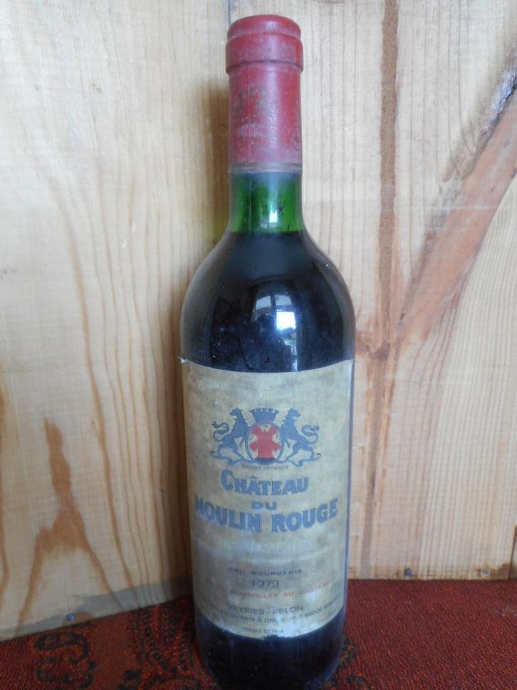 Château Moulin Rouge 1979 - Haut Médoc - Cave familiale, Verzamelen, Wijnen, Zo goed als nieuw, Rode wijn, Frankrijk, Vol, Ophalen