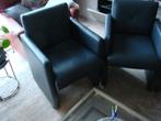 4 stoelen-zeteltjes op wielen leder, Ophalen, Leder, Leer, Zo goed als nieuw