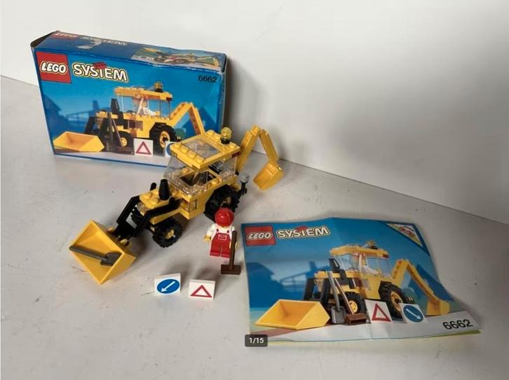 Lego System - Backhoe - 6662, Kinderen en Baby's, Speelgoed | Duplo en Lego, Gebruikt, Lego, Complete set, Ophalen of Verzenden