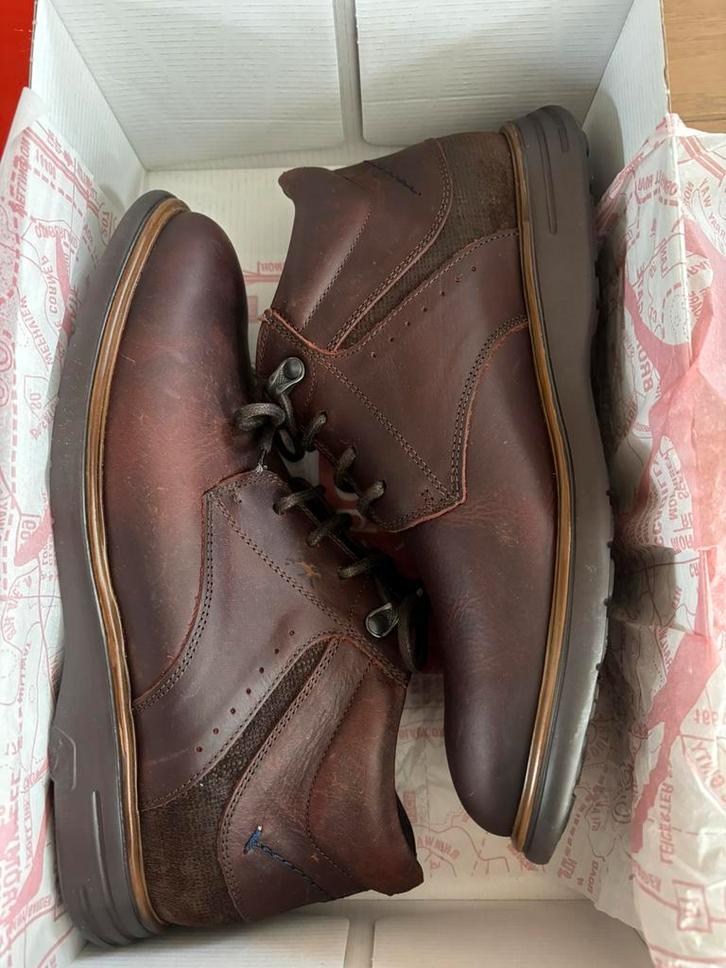 Splinternieuwe, lederen, hoge schoenen van Fluchos, Kleding | Heren, Schoenen, Nieuw, Veterschoenen, Bruin, Ophalen of Verzenden