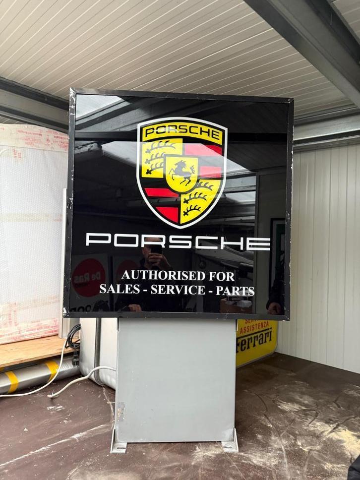 VINTAGE LICHTBAK PORSCHE, Collections, Marques & Objets publicitaires, Utilisé, Table lumineuse ou lampe (néon), Enlèvement