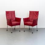 6 Prachtige Montis Chaplin stoelen, ferrari rood Highland