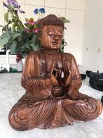 boeddha beeld hout, Huis en Inrichting, Woonaccessoires | Boeddhabeelden, Zo goed als nieuw, Ophalen