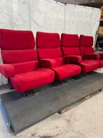 Cinema stoelen 1 tot 4, Ophalen, Rood, Stof, Vier