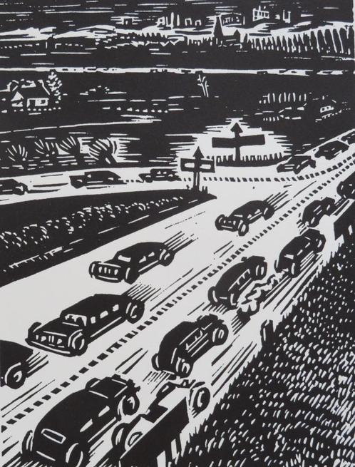 Frans Masereel: BRUSSEL (6 houtsneden), Antiek en Kunst, Kunst | Etsen en Gravures, Verzenden