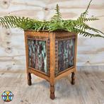 Antieke Art Deco (Haagse School) plantenbak tegels / hout, Tuin en Terras, Minder dan 60 cm, Vierkant, Ophalen of Verzenden, Zo goed als nieuw
