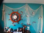 Wanddecoratie vissersnet met visjes en dobbers, Gebruikt, Ophalen of Verzenden