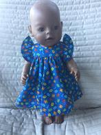 215. Babyborn: Nieuw blauw jurkje met vlindermouwen, Ophalen of Verzenden, Nieuw, Babypop