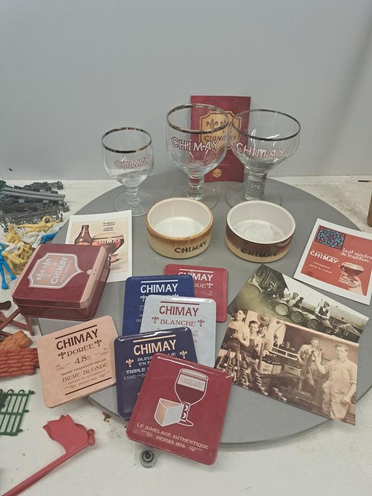 Chimay verzameling, email, gewoon , onderzetters, postkaarte, Verzamelen, Biermerken, Zo goed als nieuw, Ophalen of Verzenden