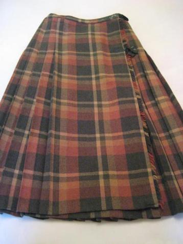 Geruite plooirok met sjaal - dames - vintage – jaren 80, Taille 42/44 (L), Enlèvement ou Envoi, Autres couleurs, Comme neuf
