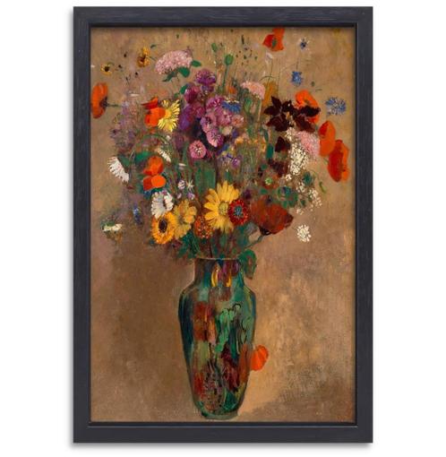 Grand bouquet de fleurs sauvages - Toile Odilon Redon + cadr, Maison & Meubles, Accessoires pour la Maison | Peintures, Dessins & Photos