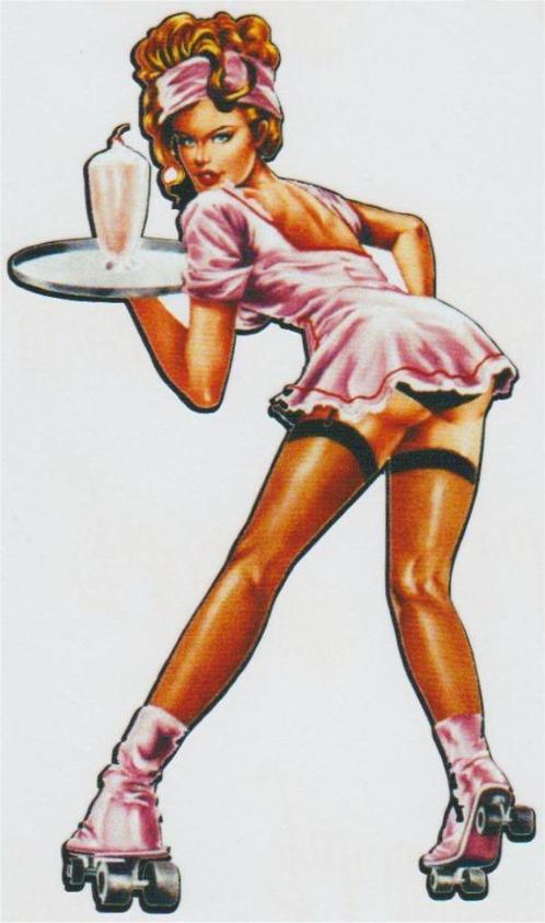 Pin Up Girl sticker #10, Verzamelen, Stickers, Nieuw, Verzenden