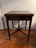 ANTIEKE ENVELOP KAARTTAFEL TAFEL BIJZETTAFEL MAHONIE 19DE E, Antiek en Kunst, Ophalen