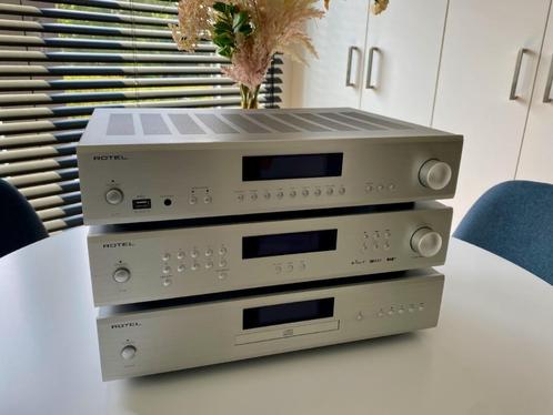 Rotel HiFi Set Silver (A12, T14 en CD14), TV, Hi-fi & Vidéo, Chaîne Hi-fi, Comme neuf, Lecteur CD, Tuner ou Radio, Haut-parleurs