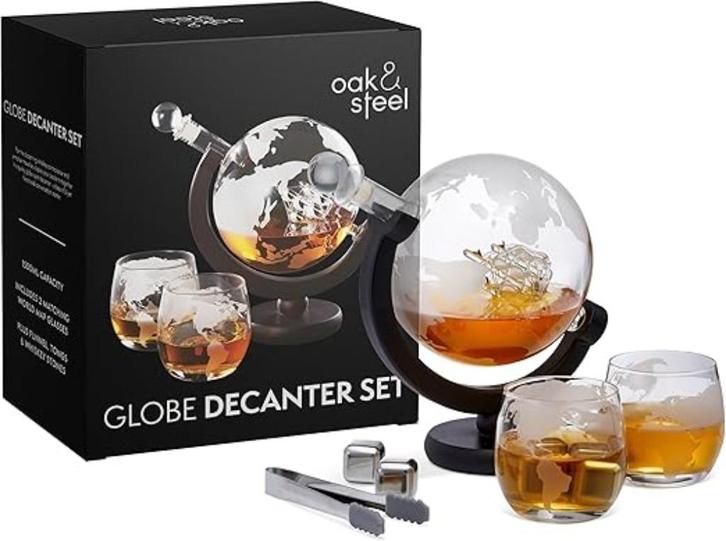 Globe Whisky Karaf SNELLE GRATIS LEVERING, Antiek en Kunst, Antiek | Glaswerk en Kristal, Verzenden